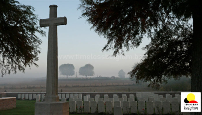 British war cemeteries at sunrise