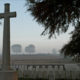 Mud Corner Cemetery and Prowse Point Cemetery in the morning light - dolly shot real time