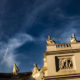 Angel sculptures on top of Charles of Lorraine Palace front building - static time lapse