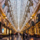 Royal Gallery shopping arcade decorated with origami for Christmas - static time lapse