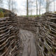 World War One restored german trenches of Bayernwald - handheld shot real time