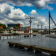 Walking along the Leie river in Kortrijk : the reshaped landscape of the city - static time lapse