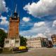 Kortrijk Grote Markt medieval gems : the belfry and the Town Hall - static time lapse