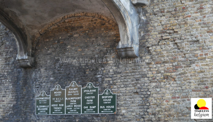 Ypres WW1 cemetery signs