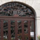 Walking in the streets of Spa : Art Nouveau style of restaurant facade - dolly shot real time