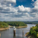 Breathtaking time lapse : panoramic view from La Gileppe Dam - static time lapse