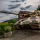 Remains of WW2 battle of the Bulge : the Tiger II tank left in La Gleize - static time lapse