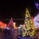 Magic Christmas atmosphere on enlightened Mons Grand-Place - static time lapse