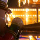 Nutcracker soldier puppet on Mons Grand-Place at Christmas time - static real time