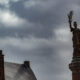 Place de Lille in Tournai : the Goddess, memorial  to the French Army - static time lapse