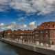 Tournai and its river banks : quays and walkway along the Scheldt - static time lapse