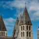 Architecture gem of Tournai : the mighty Cathédrale Notre-Dame - static time lapse