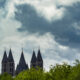 Wander of Tournai : the unique cathedral with the five bell towers - static time lapse