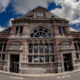Great Tournai buildings :  the monumental facade of Railway Station - static time lapse
