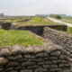 Dodengang : remains of trenches network dig by the Belgian Army - dolly shot real time