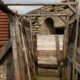 Walking down the trenches of Diksmuide’s Dodengang war site - handheld shot real time