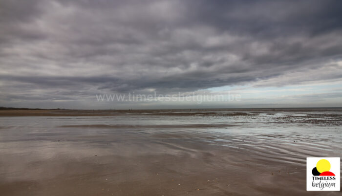 Landscape of North Sea beach in Belgium