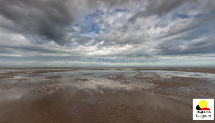 Dramatic sky above North Sea Beach