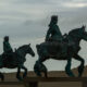 Tradition of Belgium : the horseback fishermen of Oostduinkerke - static time lapse