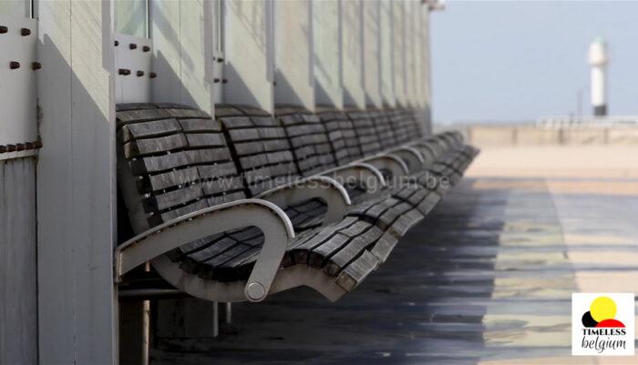 Benches of the belgian seaside