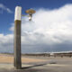 Belgian Coast top place : the Nieuwpoort harbour channel walkway - static real time