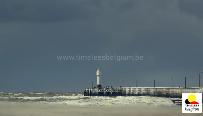 North Sea in Belgium : the Nieuwpoort Pier