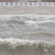 Waves of the North Sea crashing on Nieuwpoort’s sandy beach - static real time