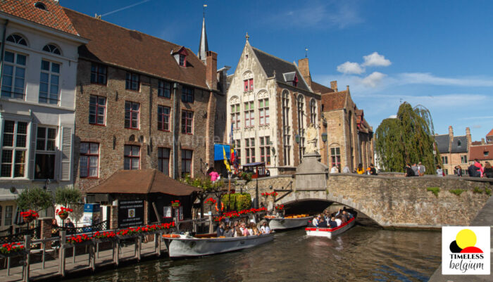 Summer mood in Bruges historic town