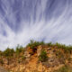 Limestone sandstone soil of the Gaume region under high clouds - static time lapse