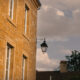 Torgny street scene and traditional home facade in the evening light - dolly shot real time