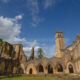 Famous gem of Gaume region : the ruins and the new Orval abbey - static time lapse